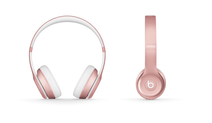 beats solo 2 rose gold