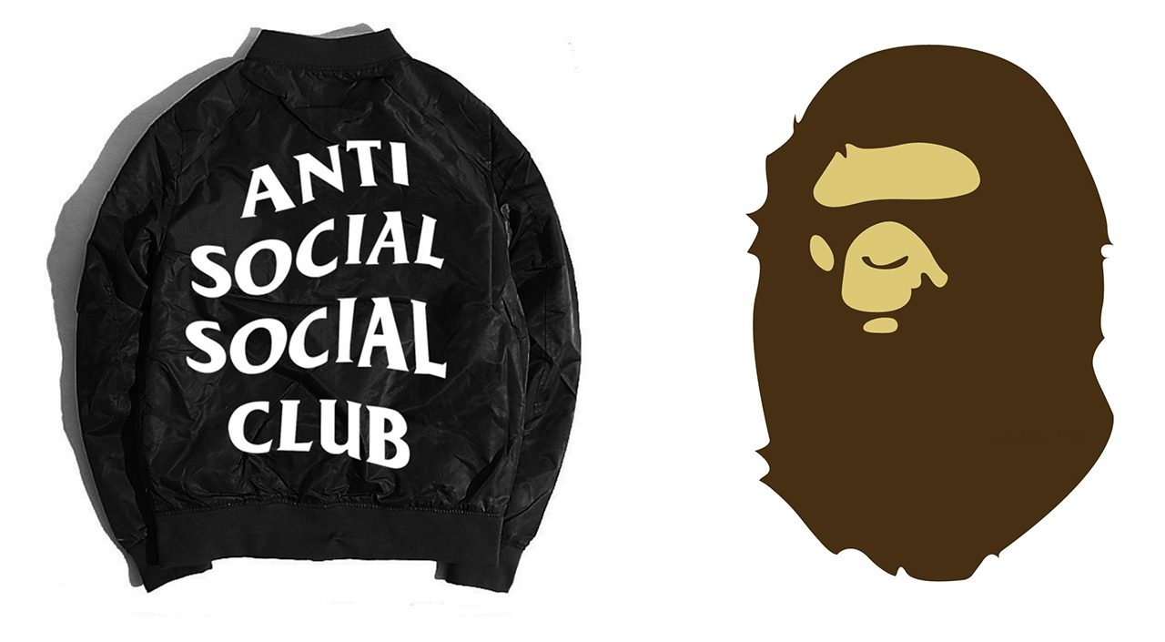 anti social social club x bape hoodie