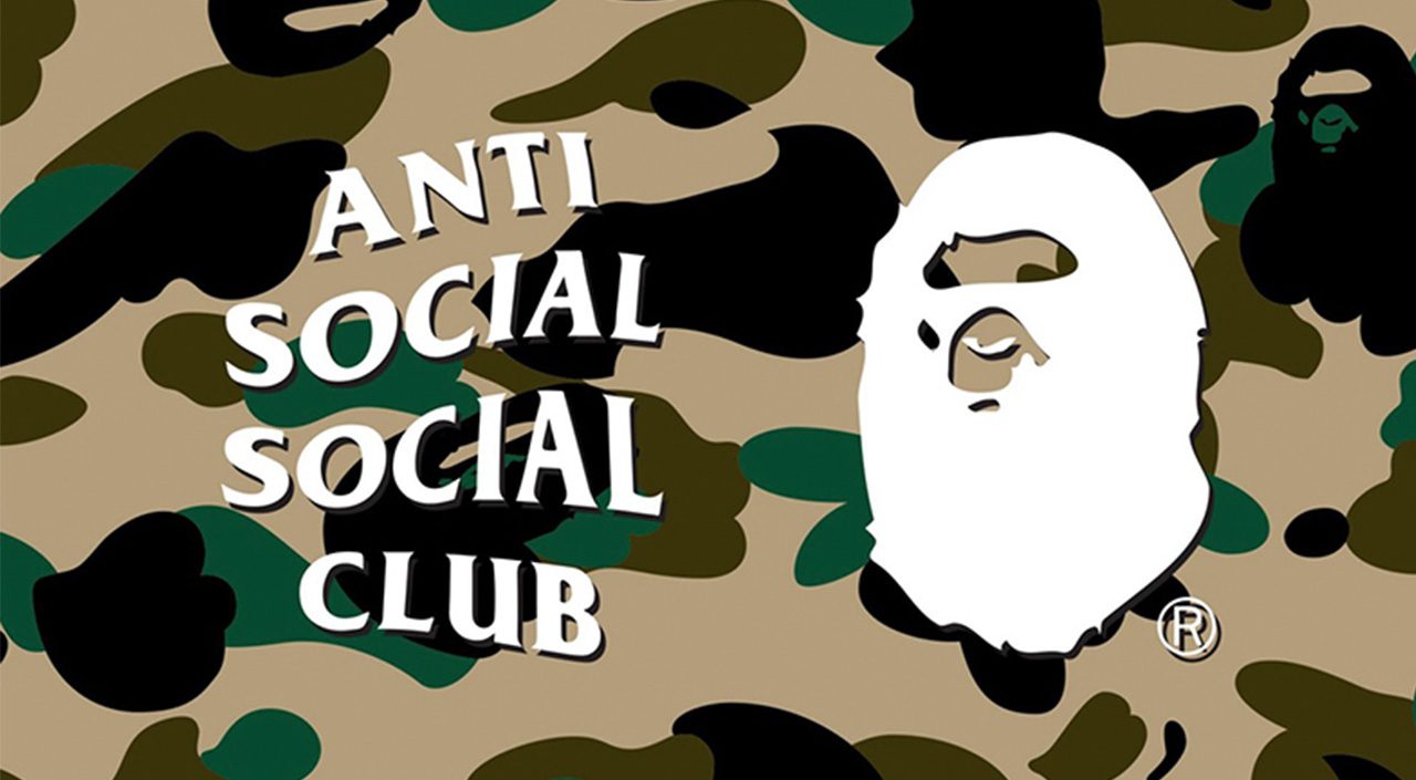 anti social social club x bape hoodie