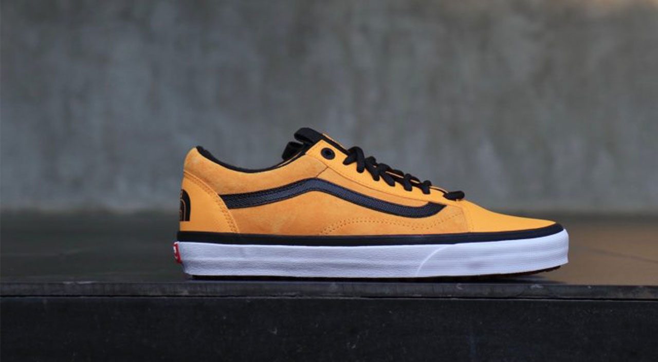 vans north face yellow shoes