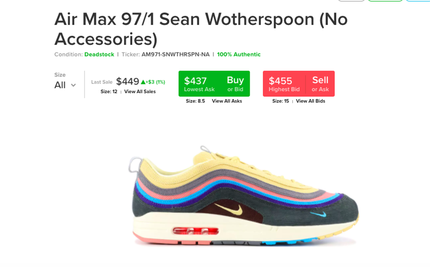 nike 97 sean wotherspoon price