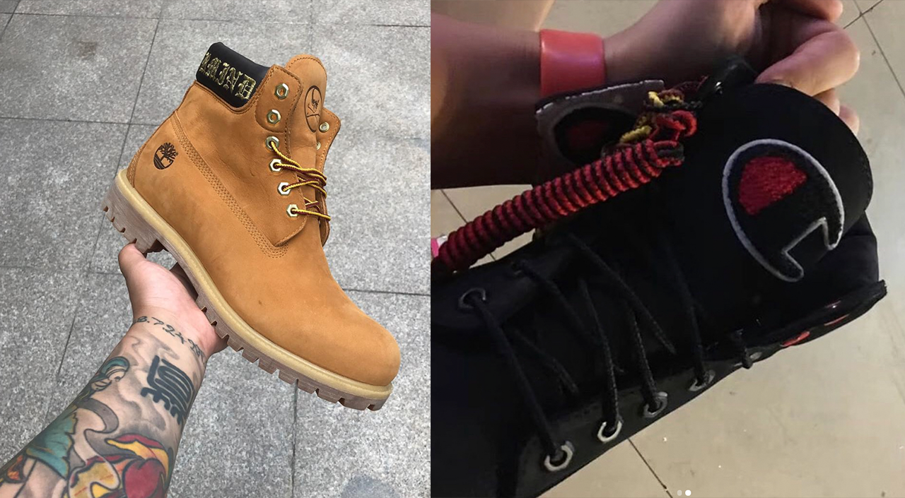 timberland collab with champion