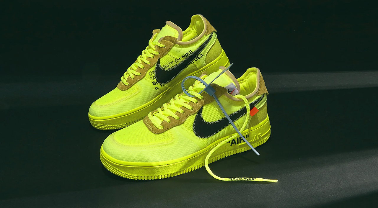 air force x off white fluo
