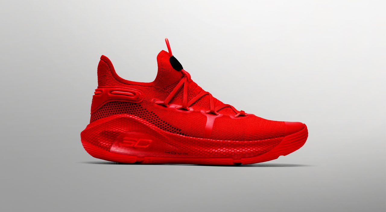 curry 6 red on feet