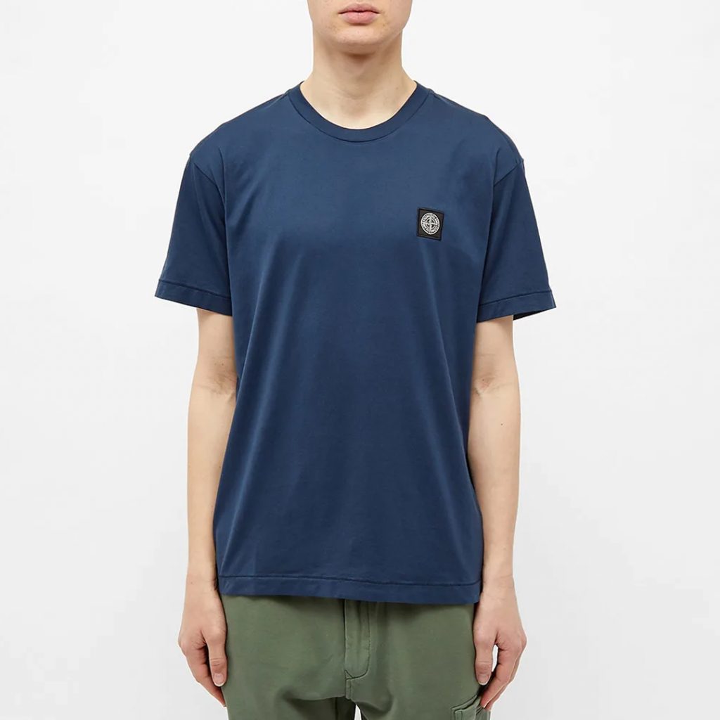 pantone 2020 blue Shopping Guide STONE ISLAND GARMENT DYED PATCH LOGO TEE END