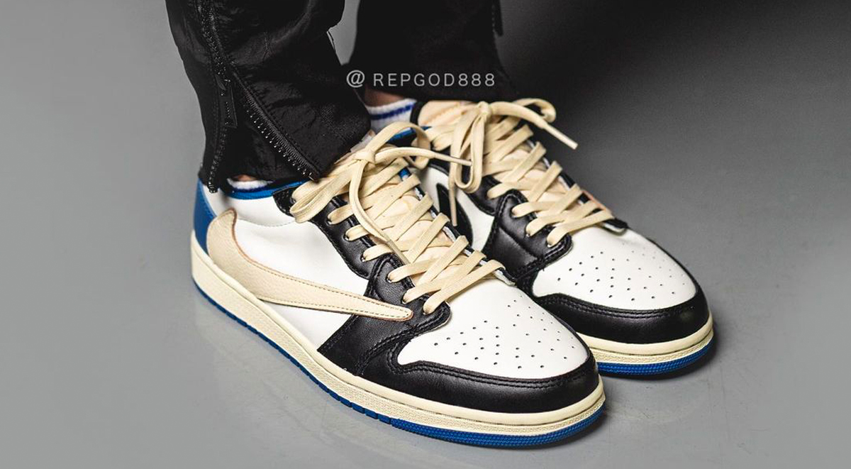 Leaked Images Of The Travis x Fragment x Air Jordan 1 Low