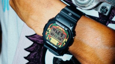 Preduce Skateboards x G-shock DW-5600 on wrist