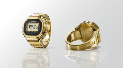 CASIO Ring Watch Gold